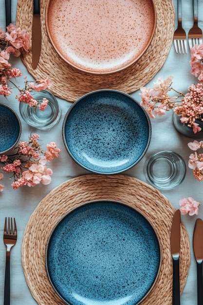 farfurii aranjate stil